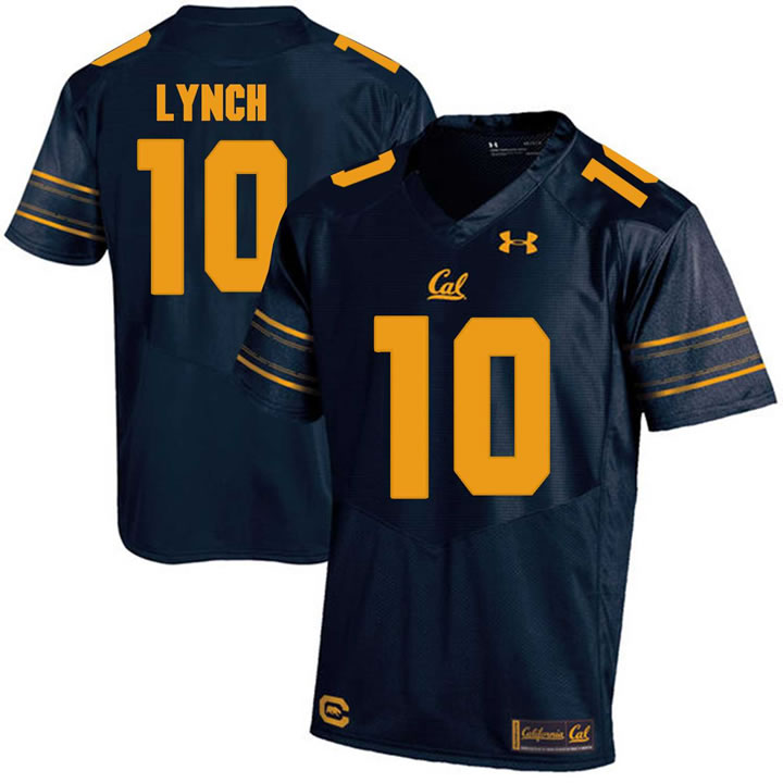 California Golden Bears #10 Marshawn Lynch Navy College Football Jersey
